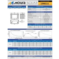 Bateria Estacionária Moura Solar 12V 111Ah 12MS111 Energia Solar Fotovoltaica - Foto 2