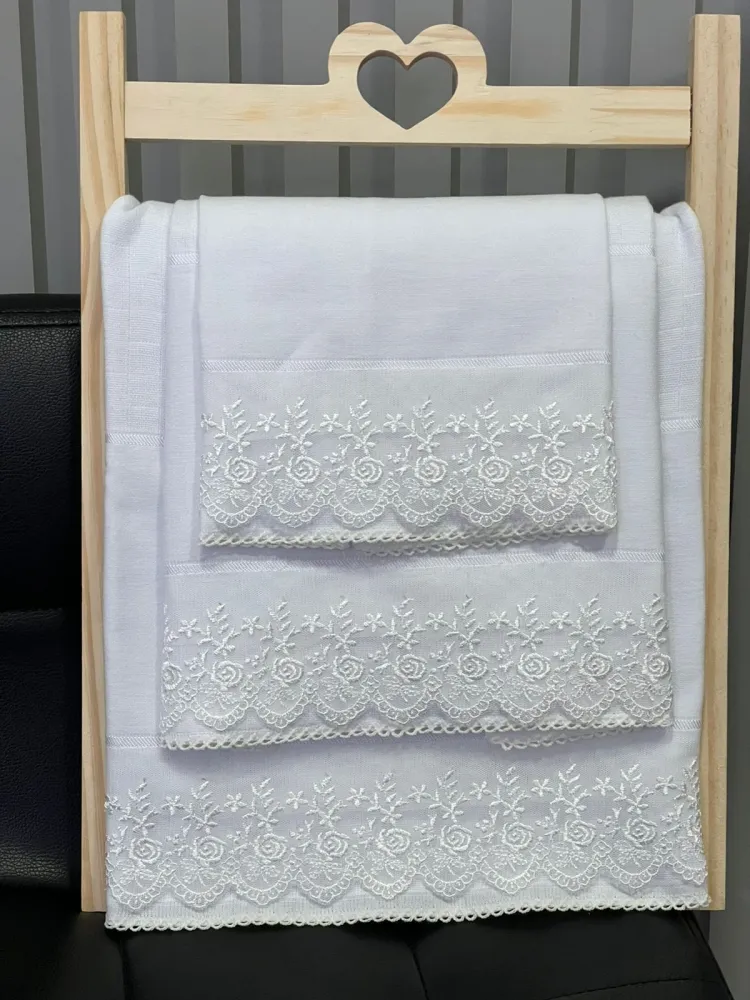 FRALDA  C/ VOIL  perolado,barra lisa Imagem