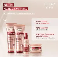 Combo Eudora SiàgeNutri Acid Complex: Shampoo 250ml + Condicionador 200ml + Máscara 250g. - Foto 2
