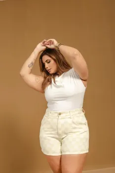 Short Xadrez Plus Size | REF: 2928 - Foto 2