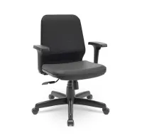 Poltrona Diretor Fluidy Tela Mecanismo Relax Base Standard com Braços Reguláveis - Foto 4
