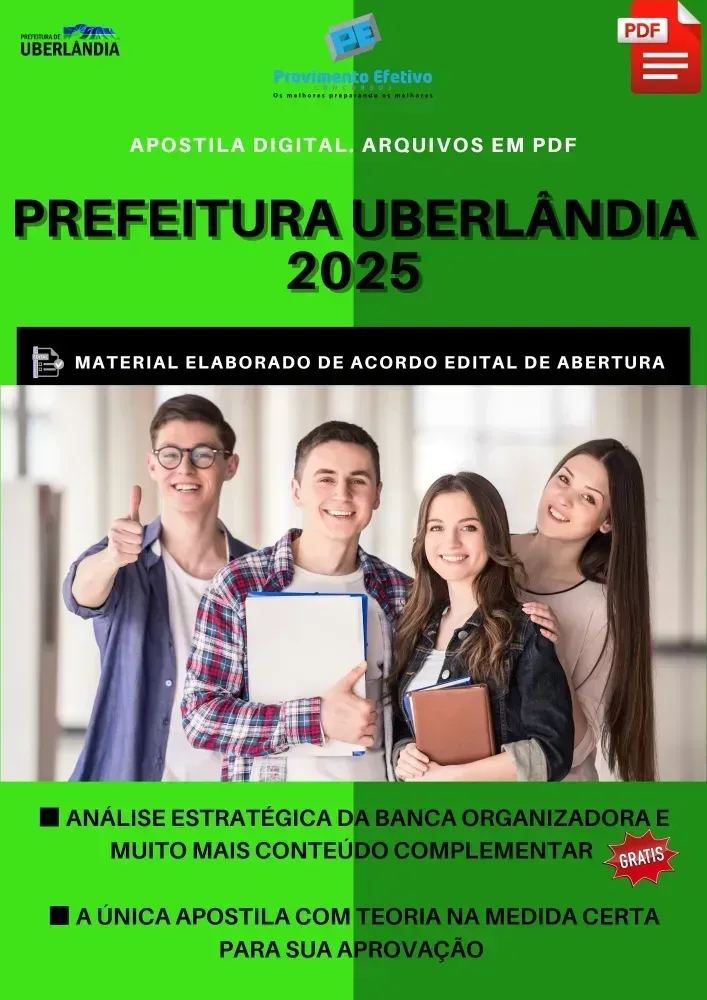 Apostila Uberlândia Auditor Fiscal Tributário 2025 Imagem