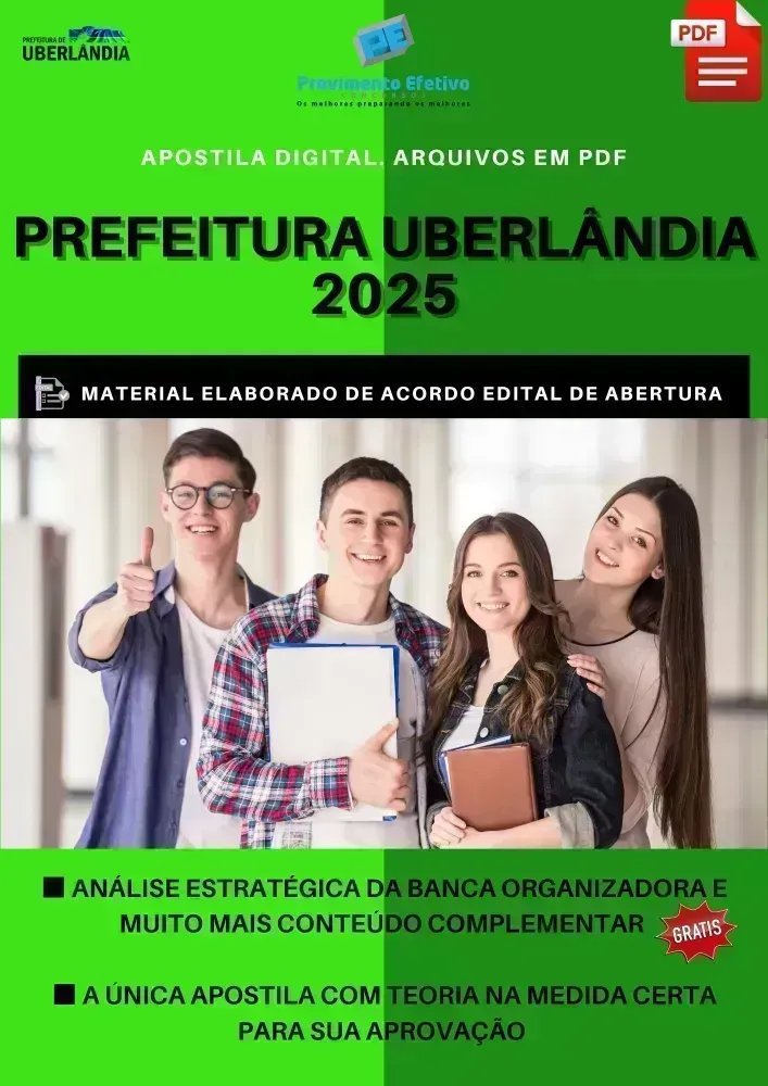 Apostila Uberlândia 2025 Fonoaudiólogo Imagem