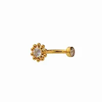 Banana Bell em Titânio INDIANO PVD GOLD FLOATING 1.6mm com Pedra Zircônia  TIT22 - Foto 4