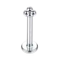 Labret em Titânio 1.2mm 3 Esferas TIT18