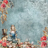SC-949- Alice 2- Papel para Scrapbook Dupla Face - Foto 2