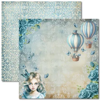 SC-950- Alice 3 - Papel para Scrapbook Dupla Face 