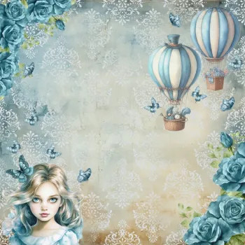 SC-950- Alice 3 - Papel para Scrapbook Dupla Face - Foto 2