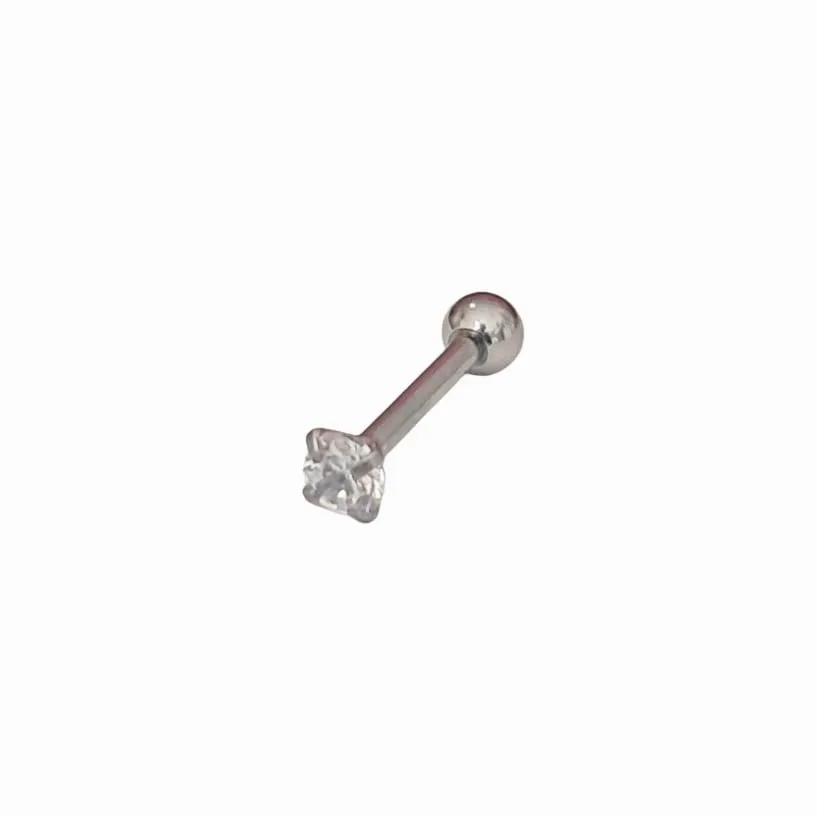 Micro Bell Aço Banho de Diamante  com pedra C04 BNH16