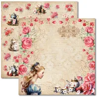 SC-951- Alice 4- Papel para Scrapbook Dupla Face