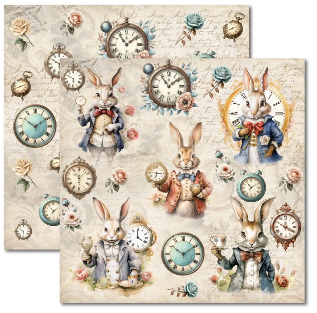 SC-952- Alice 5- Papel para Scrapbook Dupla Face 