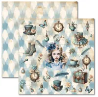 SC-953- Alice 6- Papel para Scrapbook Dupla Face