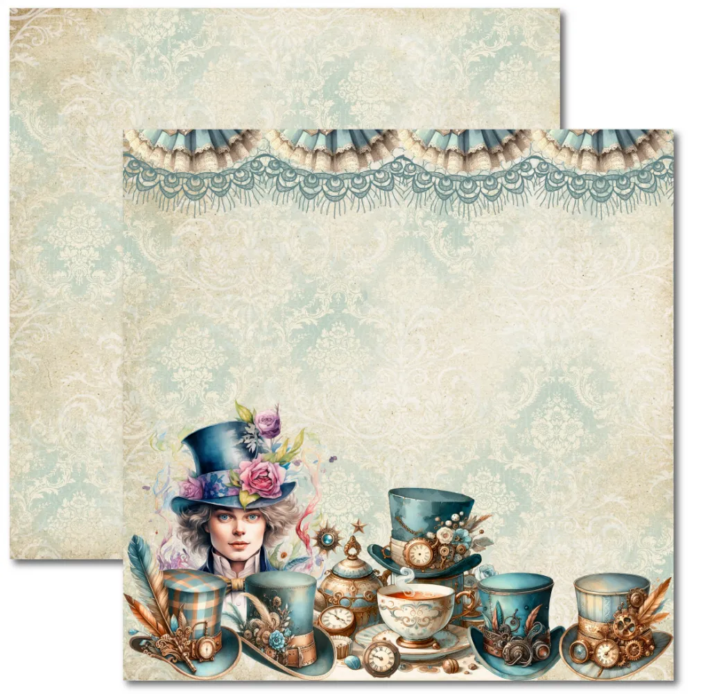 SC-954- Alice 7- Papel para Scrapbook Dupla Face