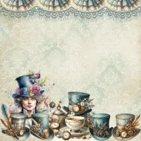 SC-954- Alice 7- Papel para Scrapbook Dupla Face - Foto 2