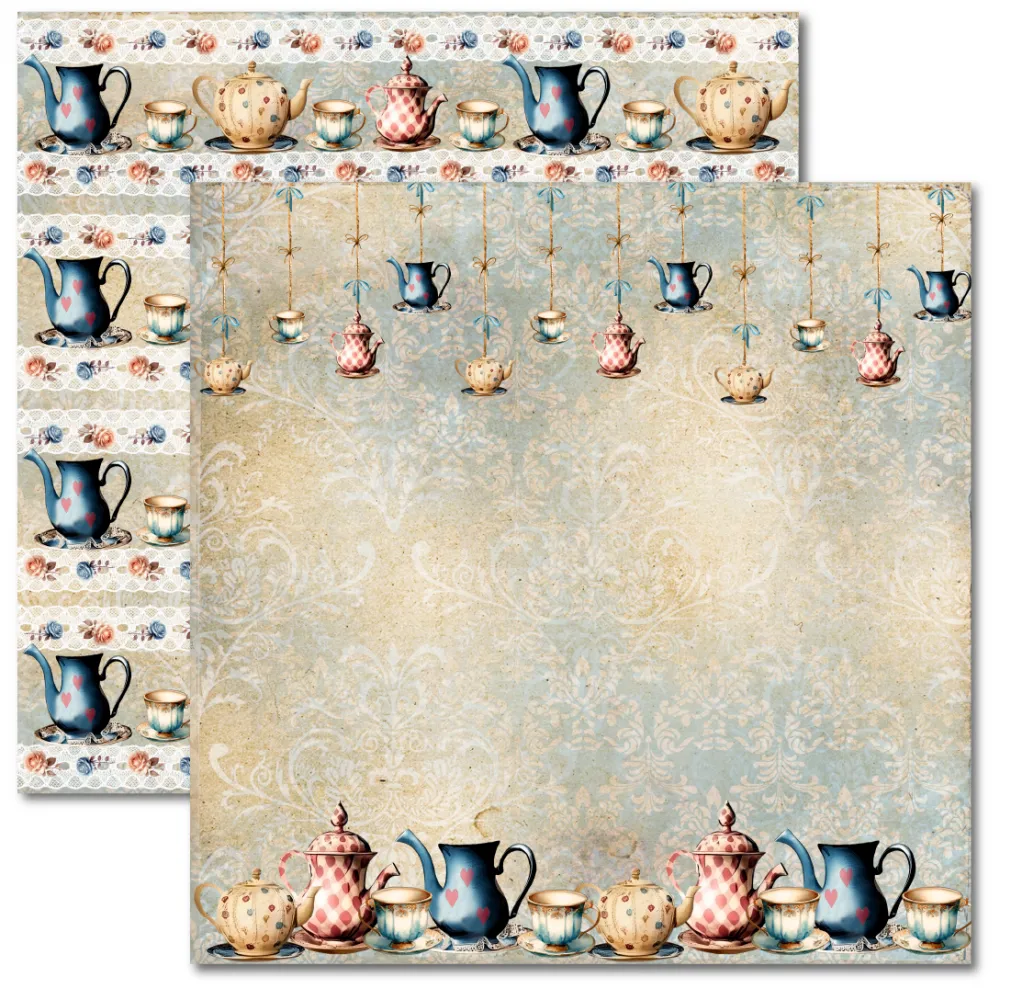 SC-956- Alice 9- Papel para Scrapbook Dupla Face