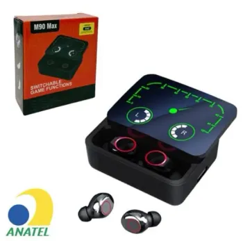 FONE DE OUVIDO BLUETOOTH 5.0 TWS SMART TOUCH M90 MAX A-607X