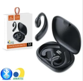 FONE DE OUVIDO BLUETOOTH 5.3 OPEN-EAR TWS COM CASE LEHMOX LE-365A