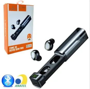 FONE DE OUVIDO BLUETOOTH 5.3 TWS COM CASE LEHMOX LEF-367A
