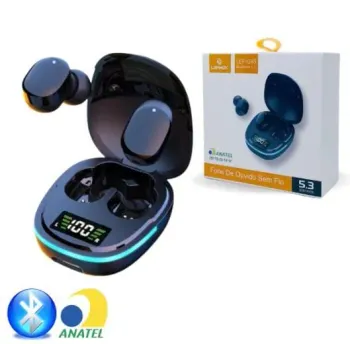 FONE DE OUVIDO BLUETOOTH 5.3 TWS COM CASE LEHMOX LEF-G9S
