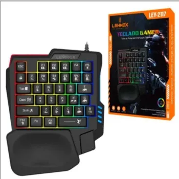 TECLADO GAMER USB SINGLE HAND (UMA MAO) RGB LEHMOX LEY-2117