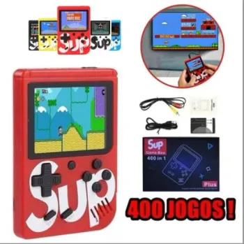 GAME CONSOLE RETRO PORTATIL 8 BITS 400 JOGOS 2 CONTROLES TELA 3" SUP