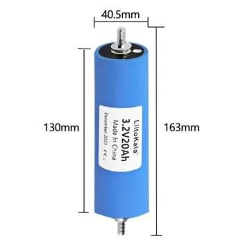  Kit com 10 unidades - Bateria LiitoKala 1-4PCS 3C 3.2V 20Ah Lifepo4 bateria sistema solar para trailers e barco - Foto 2