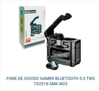 FONE DE OUVIDO GAMER BLUETOOTH 5.3 TWS TX2518-SMK M25