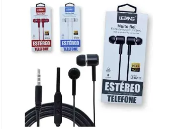 FONE DE OUVIDO COM MIC. LELONG LE-0202