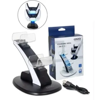 CARREGADOR DUPLO BASE STAND PLAY 5/PS5 OIVO IV-P5234