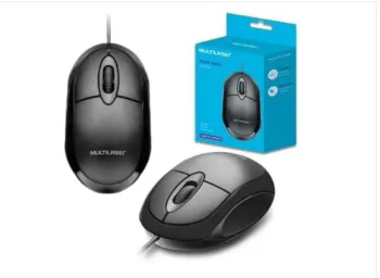 MOUSE OPTICO COM FIO USB MULTILASER 1200 DPI MO300