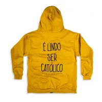 Moletom É Lindo Ser Católico - Com Zíper