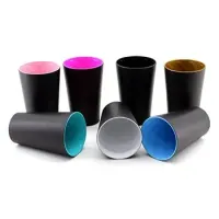 Copo Twister de acrílico 550ml preto fosco personalizado
