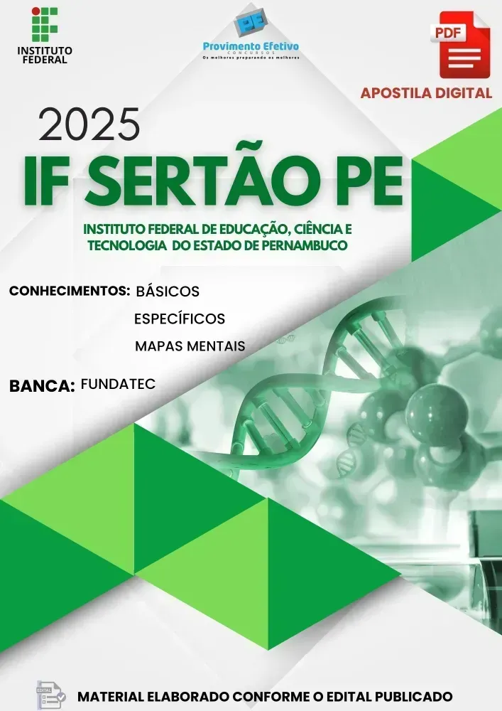 Apostila IF Sertão PE Técnico Área Mecânica 2025 Imagem