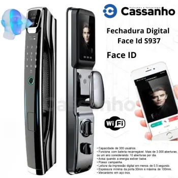 Fechadura Biométrica WIFI  S937 - Face Id 
