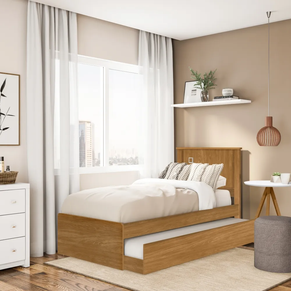 CAMA SOLTEIRO BARCELONA + AUXILIAR- TEBARROT