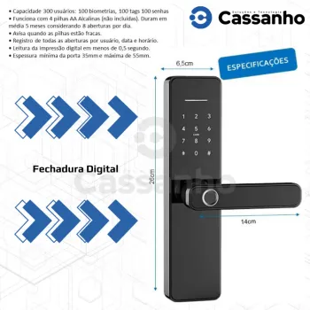 Fechadura Biométrica App Wifi S811 - Vidro Temperado  - Foto 2