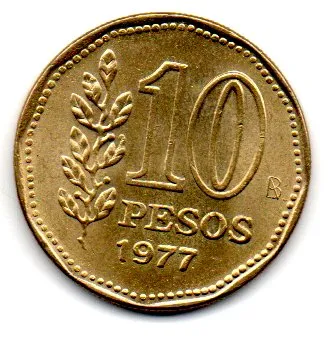 Argentina - 1977 - 10 Pesos - Comemorativa - Admiral G. Brown Bicentennial - Sob