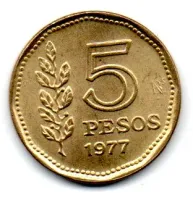 Argentina - 1977 - 5 Pesos