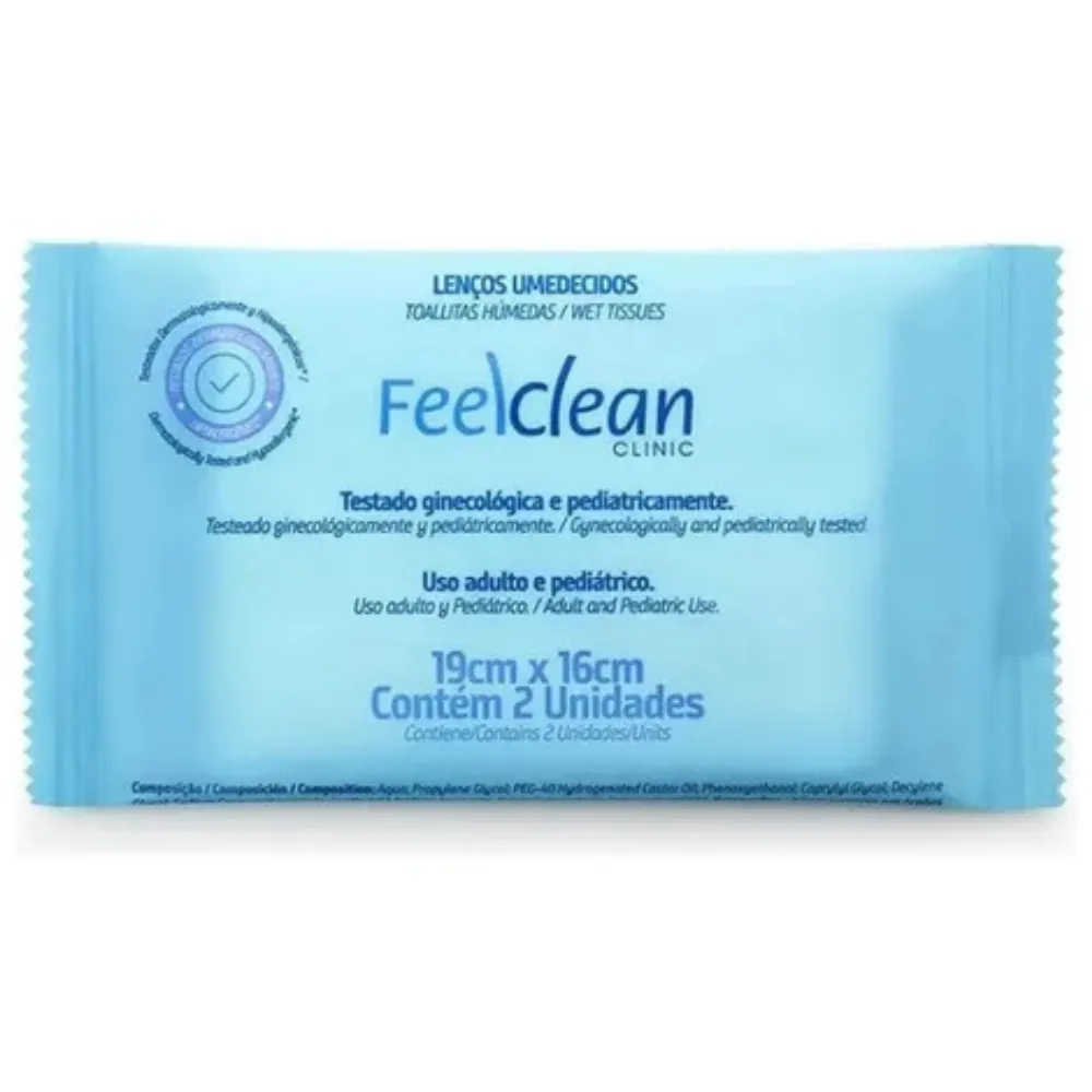 Lenço Umedecido FEELCLEAN c/ 2 unid Imagem
