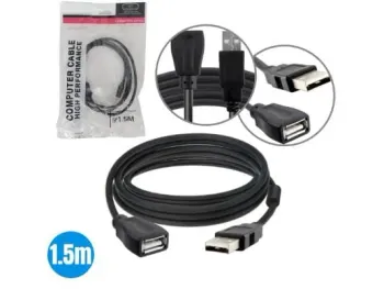 CABO EXTENSOR USB MACHO X FEMEA 2.0 COM FILTRO 1.5M COD.03507