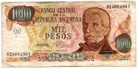 Argentina - 1000 Pesos - Cédula Estrangeira - UTG