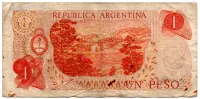 Argentina - 1 Peso - Cédula Estrangeira - BC - Foto 2