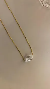 Colar com Pérola Barroca - Banhado Ouro 18k