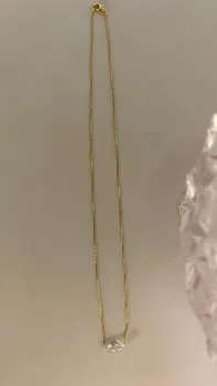 Colar com Pérola Barroca - Banhado Ouro 18k - Foto 2