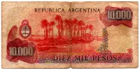 Argentina - 10000 Pesos - Cédula Estrangeira - BC - Foto 2