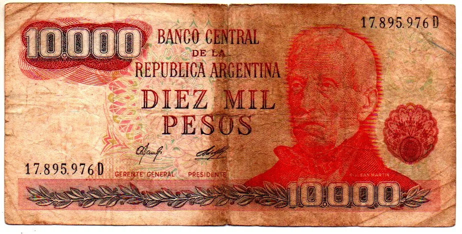 Argentina - 10000 Pesos - Cédula Estrangeira - UTG