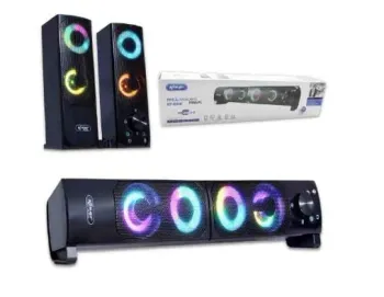 CAIXA DE SOM 12W PARA PC GAMER RGB 2.0 KNUP KP-6040