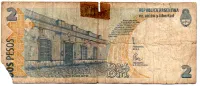 Argentina - 2 Pesos - Cédula Estrangeira - UTG - Foto 2