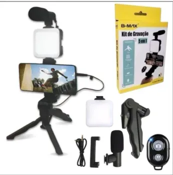 TRIPE KIT DE GRAVACAO 5 EM 1 SUPORTE CELULAR BMAX BM-244