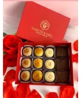 P/ 12 bombons  - Tampa e Fundo Cartonagem - 14,7 x 11,0 x 4,0 - Foto 5